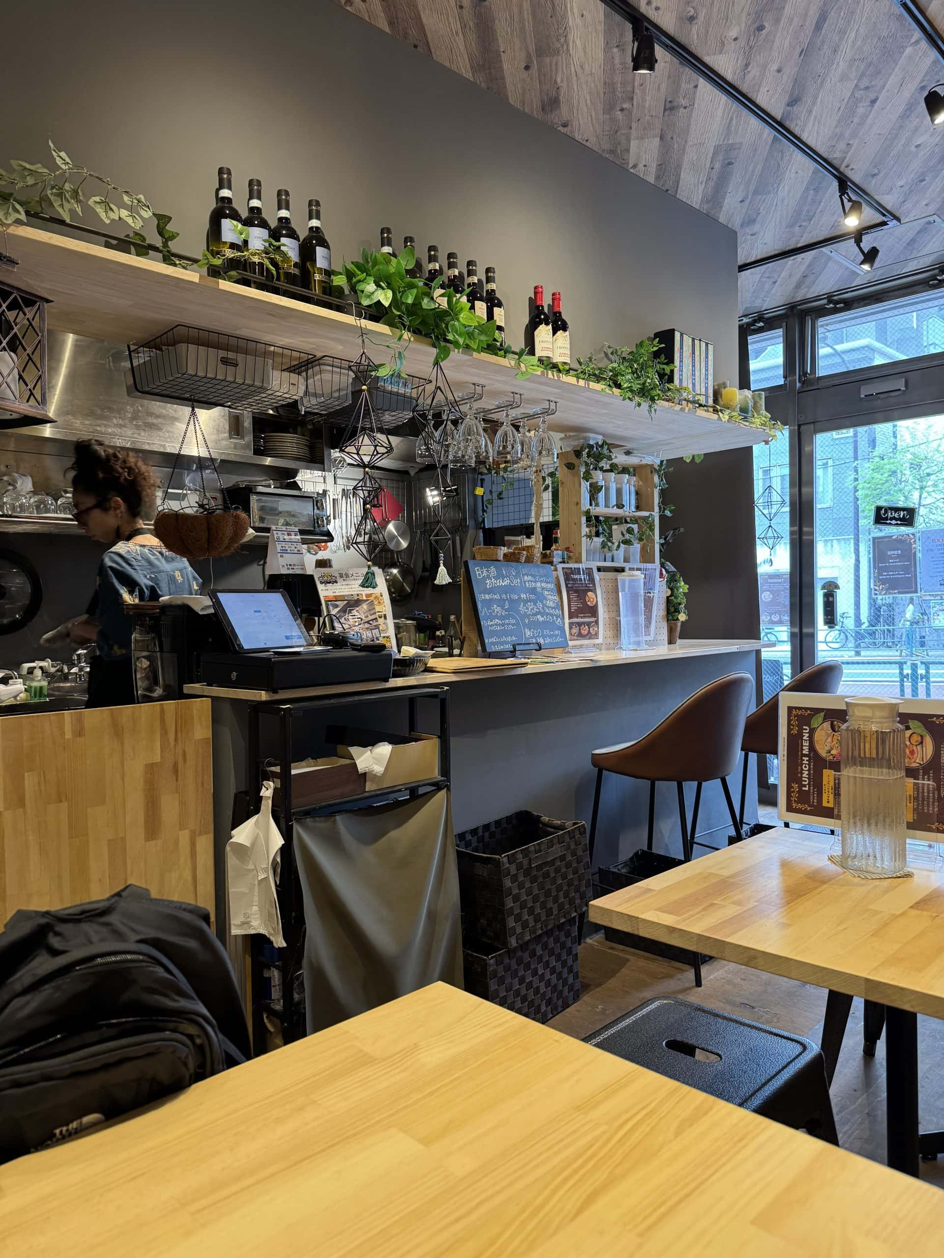Interior shot at cafe chocotto in Komagome, Tokyo, Japan. © 2025 Norbert Woehnl Photography.