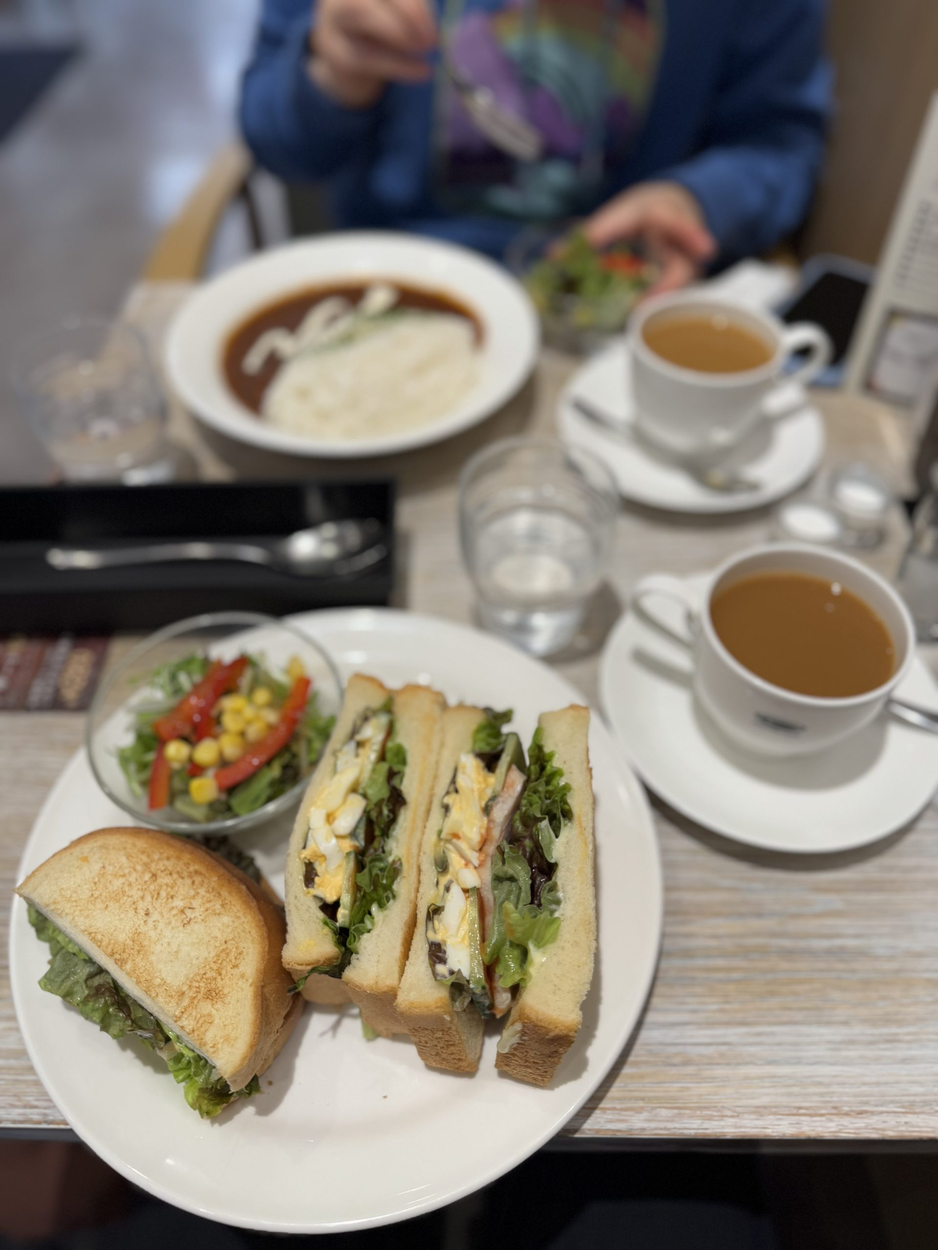 Photo of a cafe lunch (sandwich combo and coffee) in the Itabashi Ward of Tokyo, Japan. © 2025 Norbert Woehnl Photography.
