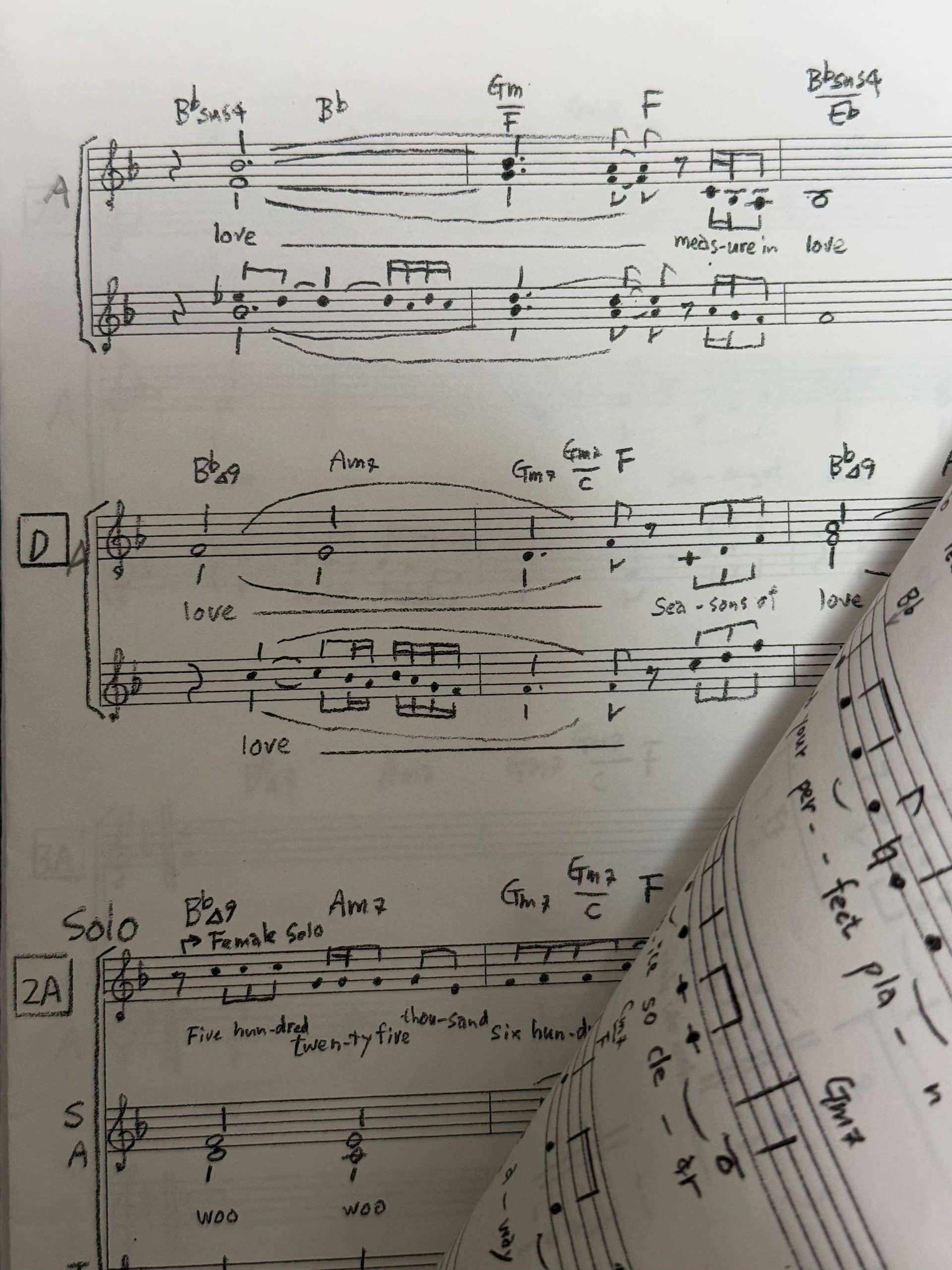 Photo of sheet music for a gospel song. © 2025 Norbert Woehnl Photography.