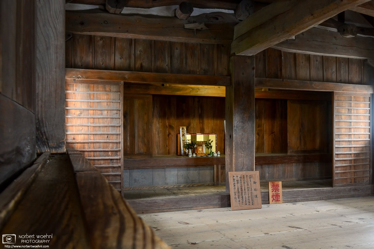 Photo taken inside the tenshu (donjon) of Bitchu Matsuyama Castle in Takahashi City, Okayama Prefecture, Japan. © 2011 Norbert Woehnl Photography.