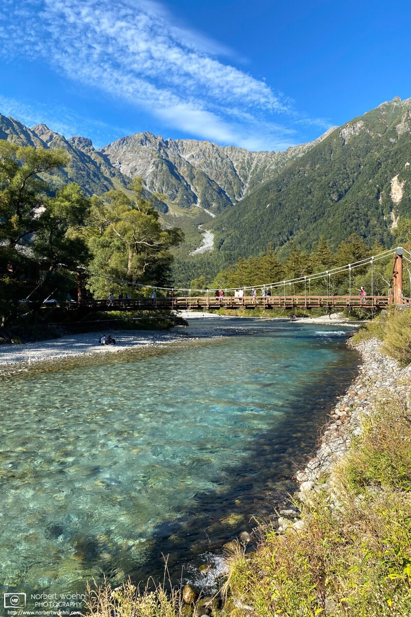 Kappa Bridge crossing Azusa River at Kamikochi in Nagano Prefecture, Japan. © 2022 Norbert Woehnl Photography.