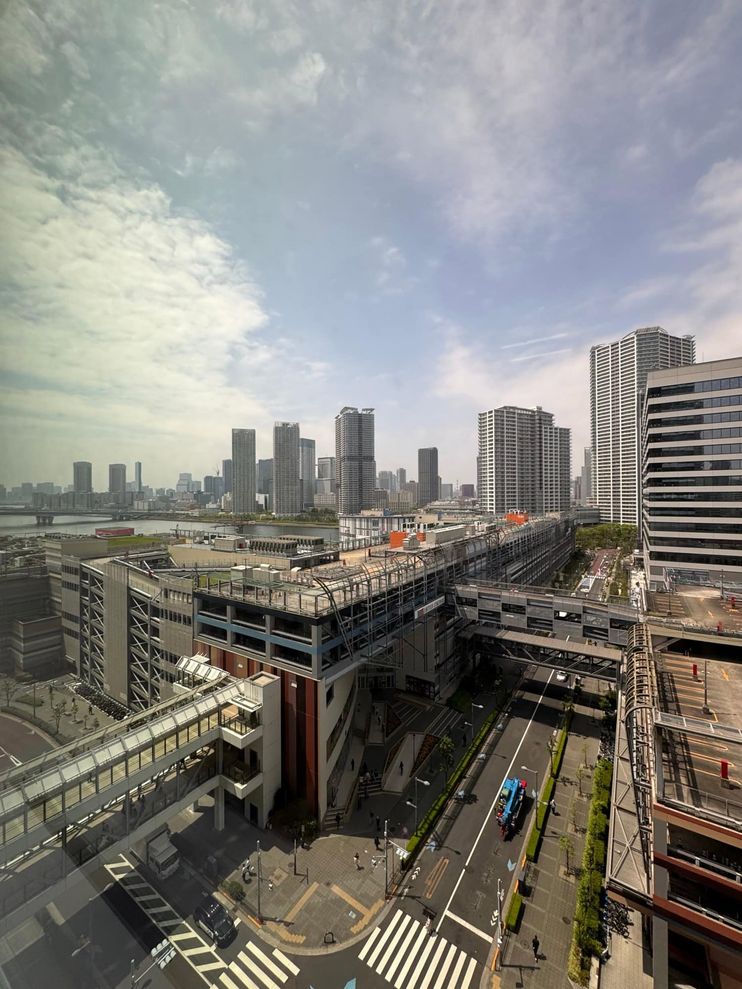 View out of an office window in the Toyosu area of Tokyo, Japan (Clear Day Version). © 2025 Norbert Woehnl Photography.