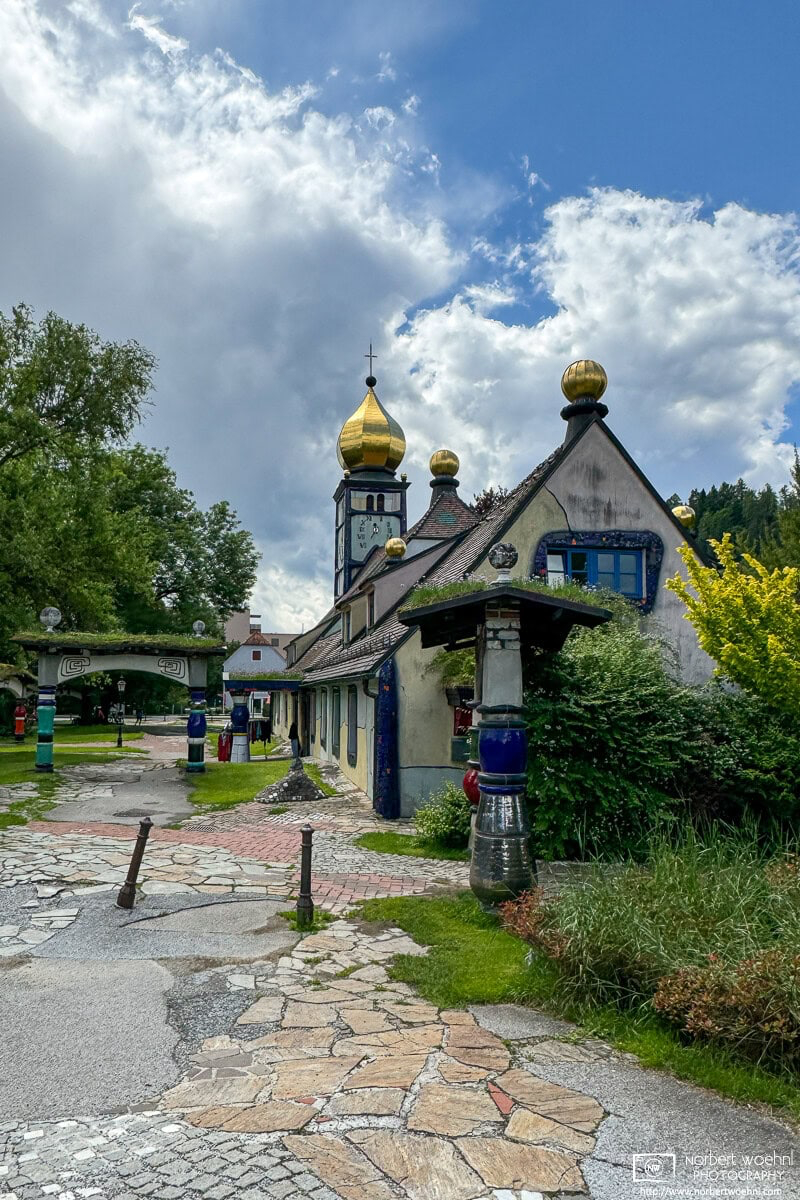 St. Barbara Church (also known as Hundertwasser Church) in Bärnbach, Styria, Austria. © 2024 Norbert Woehnl Photography.