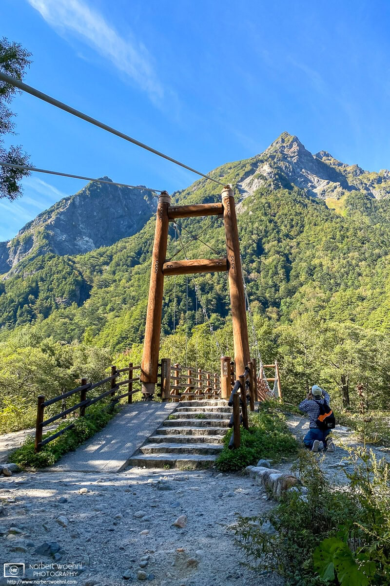 Myojin Bridge at Kamikochi in Nagano Prefecture, Japan. © 2022 Norbert Woehnl Photography.