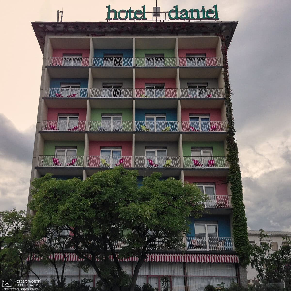 Hotel Daniel near the Central Station of Graz, Austria. © 2013 Norbert Woehnl Photography.