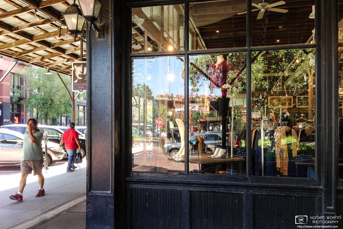 Scene from a street corner in the Old Market area of Omaha, Nebraska. © 2014 Norbert Woehnl Photography.