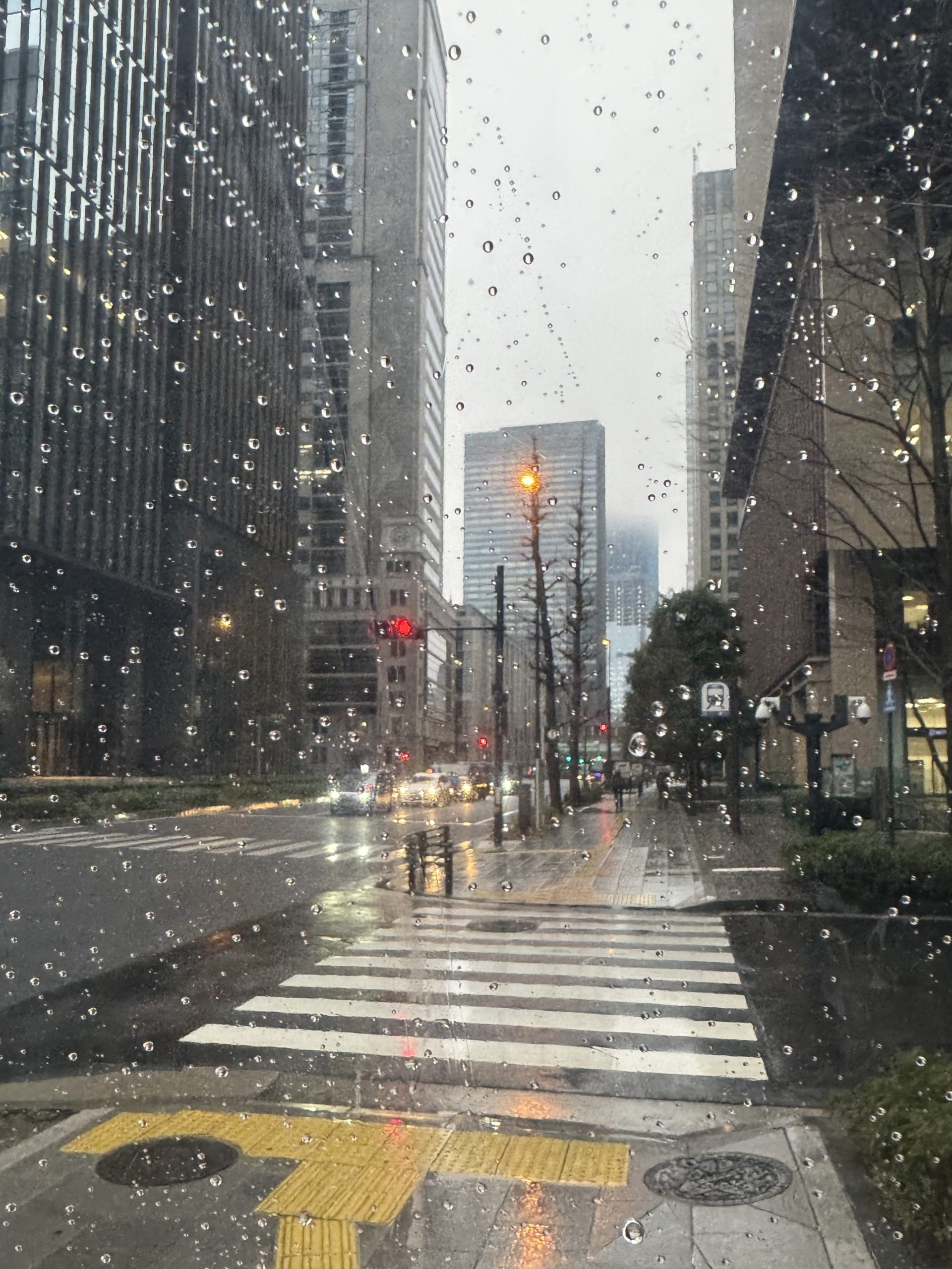 A cold and rainy morning in the Marunouchi business district of Tokyo, Japan. © 2025 Norbert Woehnl Photography.